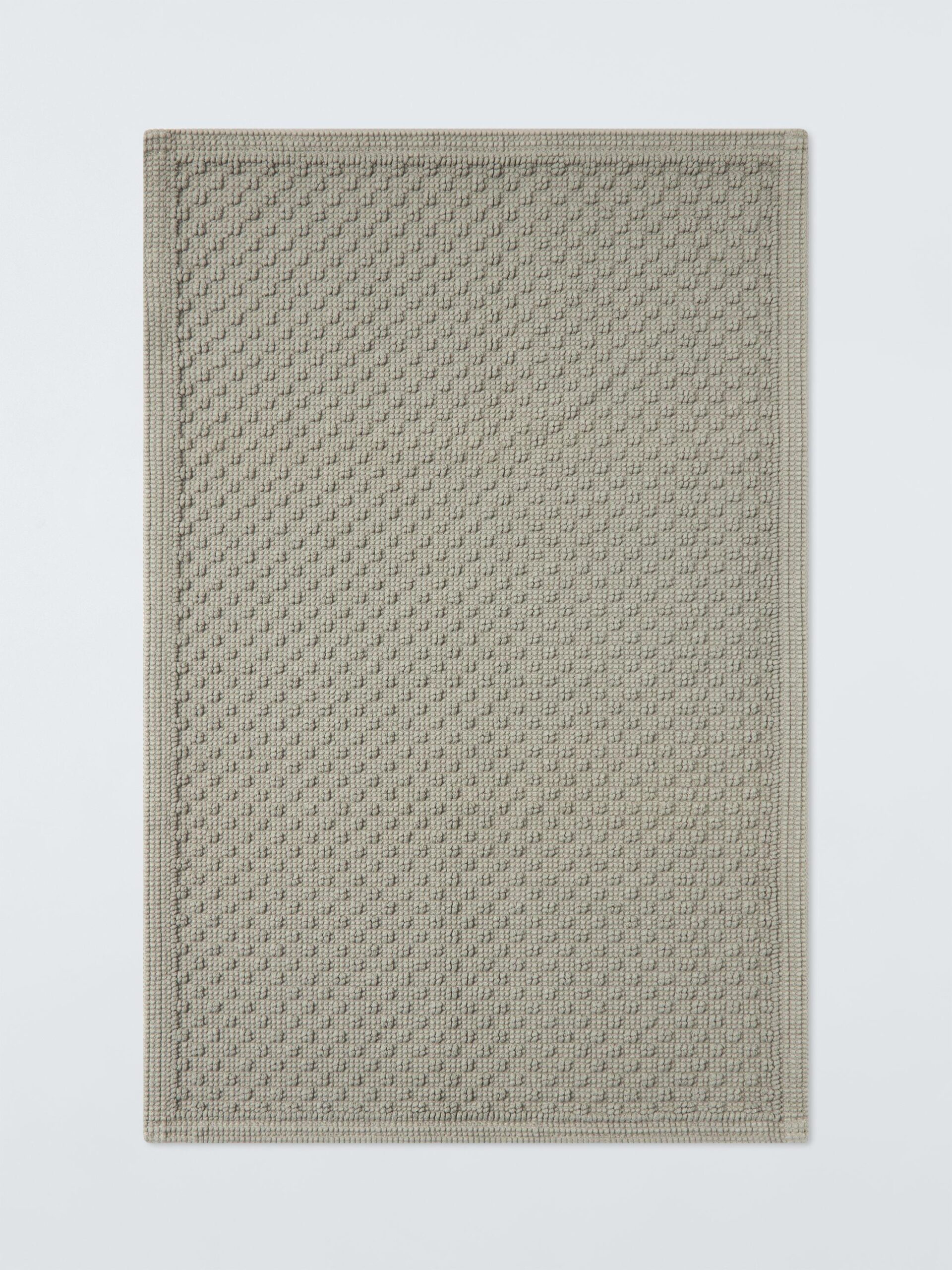 John Lewis Organic Cotton Bath Mat, Olive