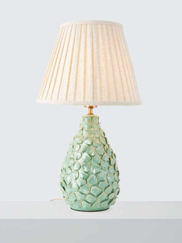 John Lewis Yesenia Ceramic Table Lamp, Green