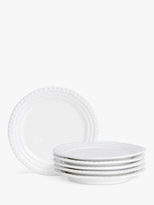 Neptune Bowsley Ceramic Side Plate, 20cm, White