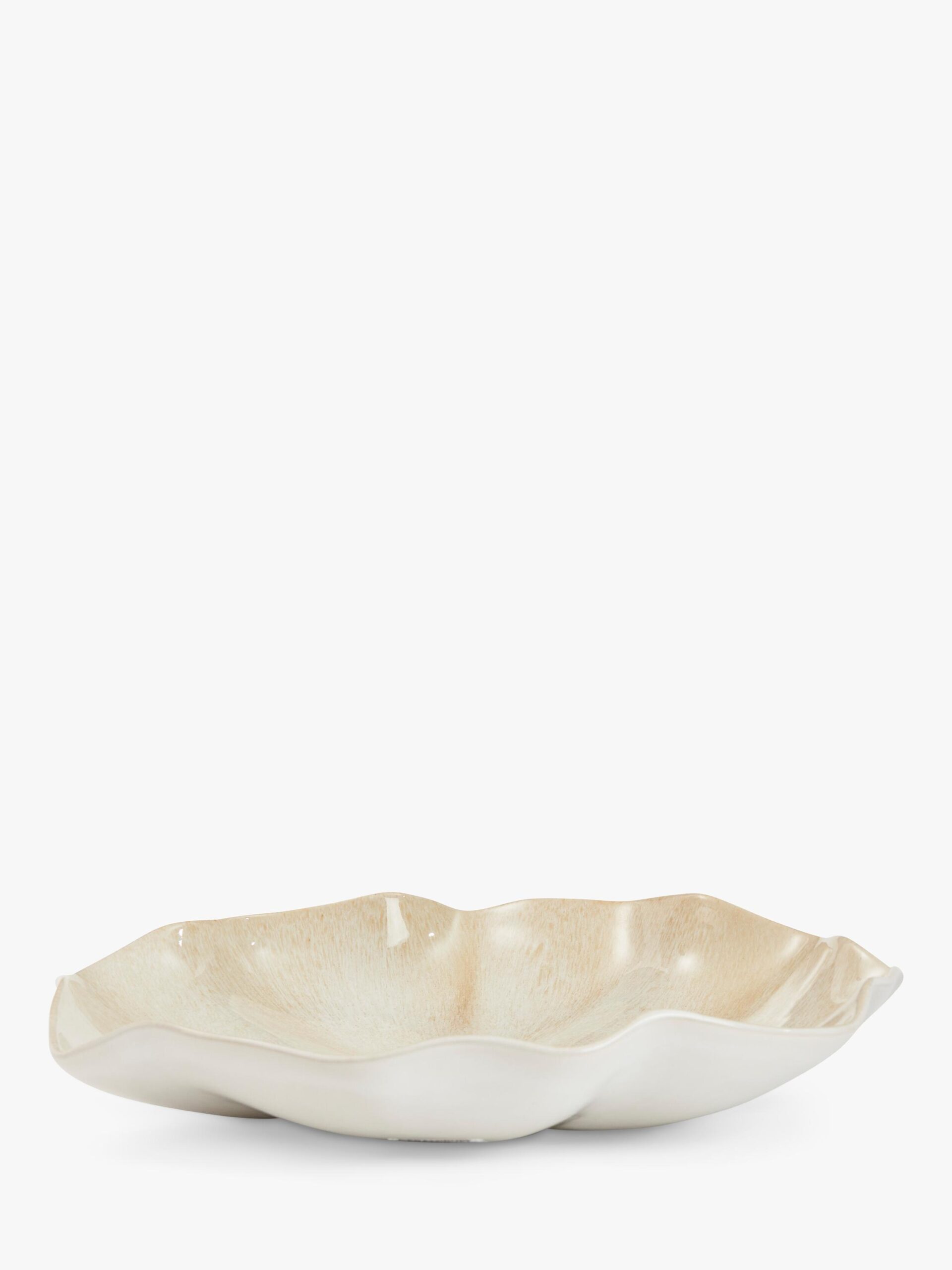 Neptune Sennen Round Stoneware Serving Platter, 39cm, White
