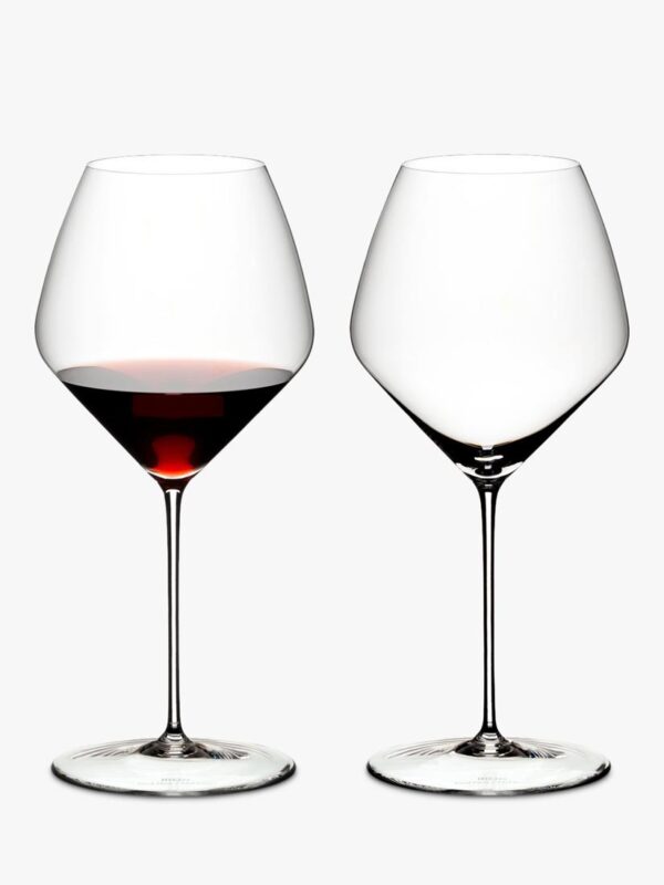 RIEDEL Veloce Crystal Glass Pinot Noir/Nebbiolo Wine Glass, Set of 2, 763ml, Clear