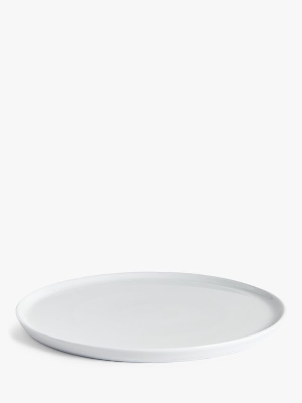John Lewis Eat Porcelain Round Serving Platter, 32cm, White